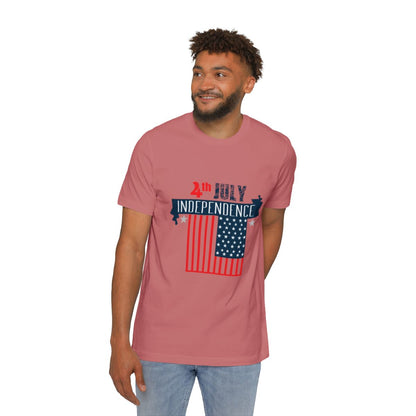 Color: Mauve | Size: XS | Product: 4th of July Rabbit Photorealistic T-Shirt | Category: Unisex