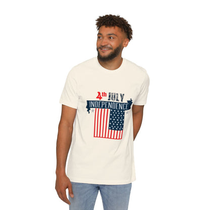 Color: Natural | Size: XS | Product: 4th of July Rabbit Photorealistic T-Shirt | Category: Unisex