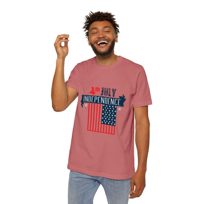 Color: Mauve | Size: XS | Product: 4th of July Rabbit Photorealistic T-Shirt | Category: Unisex