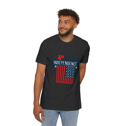 Color: Dark Grey Heather | Size: XS | Product: 4th of July Rabbit Photorealistic T-Shirt | Category: Unisex