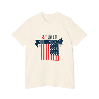 Color: Natural | Size: XS | Product: 4th of July Rabbit Photorealistic T-Shirt | Category: Unisex