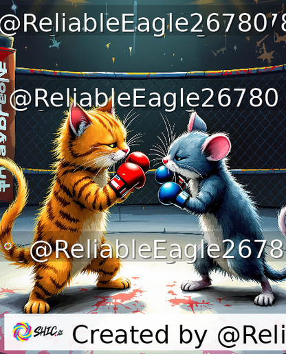 Cat and Mouse Boxing Fun T-Shirt