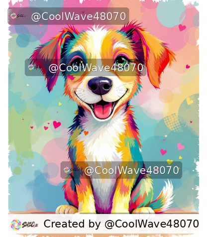 Playful Dog Illustration Tanktop