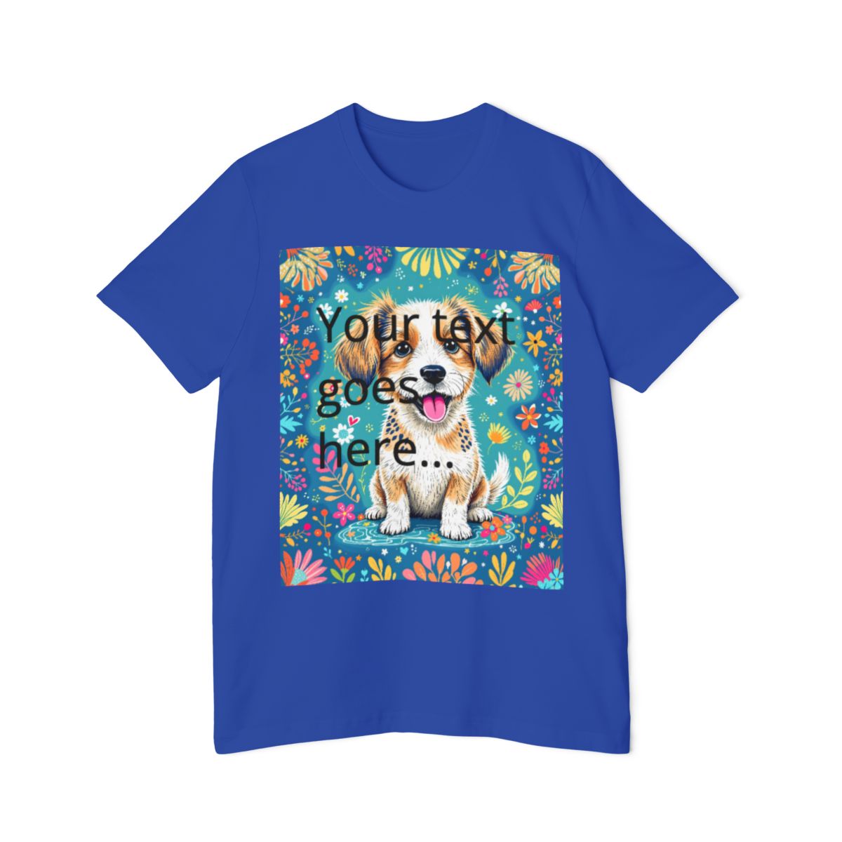 Color: True Royal | Size: XS | Product: Adorable Puppy Charm T-Shirt | Category: Unisex
