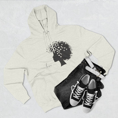 Color: Oatmeal Heather | Afro Silhouette Minimal Art Hoodie