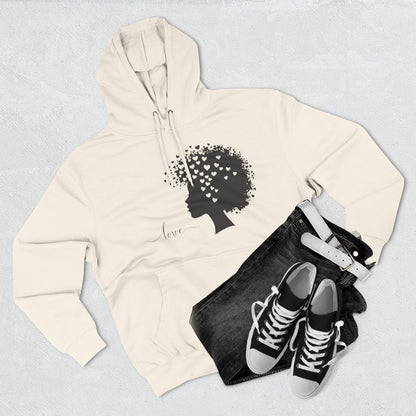 Color: Sandshell | Afro Silhouette Minimal Art Hoodie