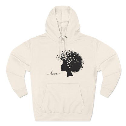 Color: Sandshell | Afro Silhouette Minimal Art Hoodie