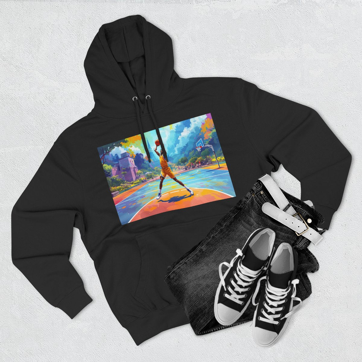Color: Black | Size: S | Product: Basketball Action Dynamic Hoodie | Category: Unisex
