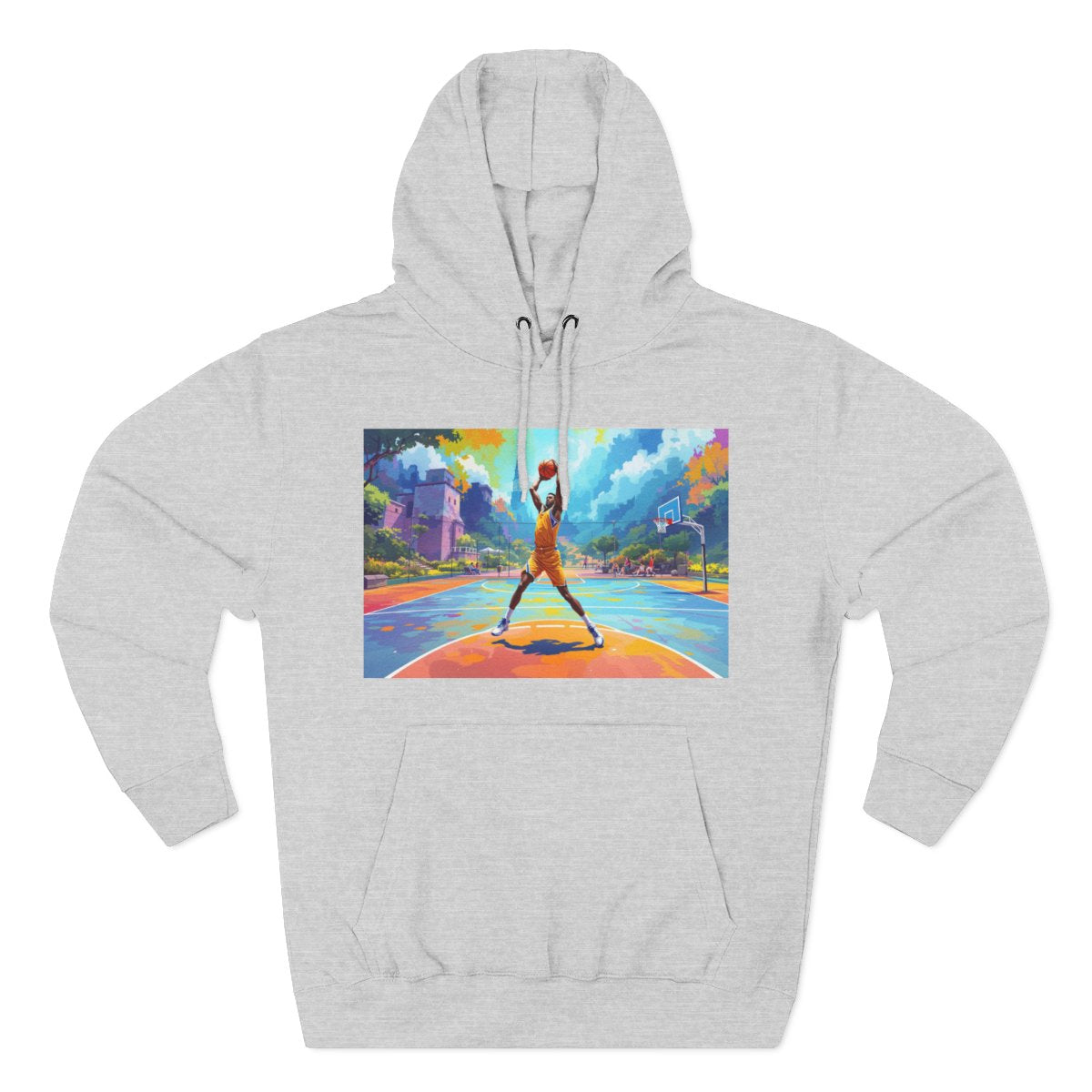 Color: Heather Grey | Size: S | Product: Basketball Action Dynamic Hoodie | Category: Unisex