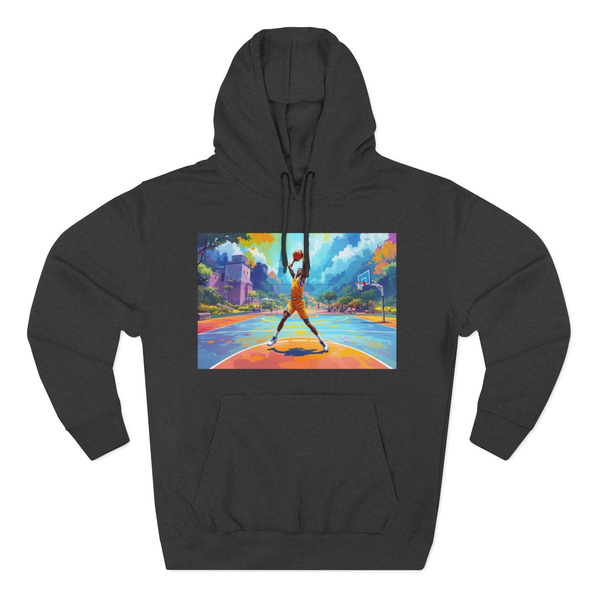 Color: Charcoal Heather | Size: S | Product: Basketball Action Dynamic Hoodie | Category: Unisex