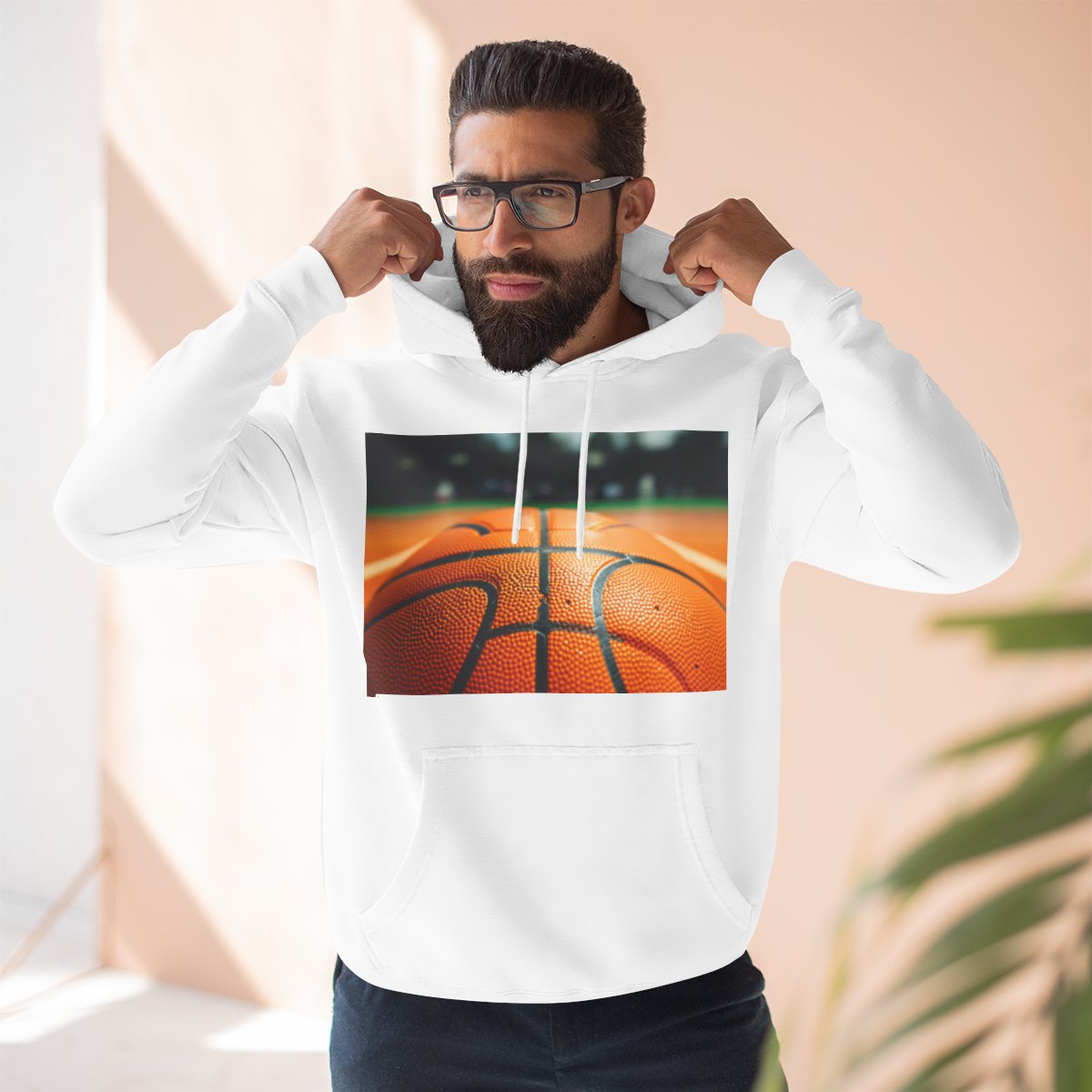 Color: White | Size: S | Product: Basketball and Mental Wellness Hoodie | Category: Unisex