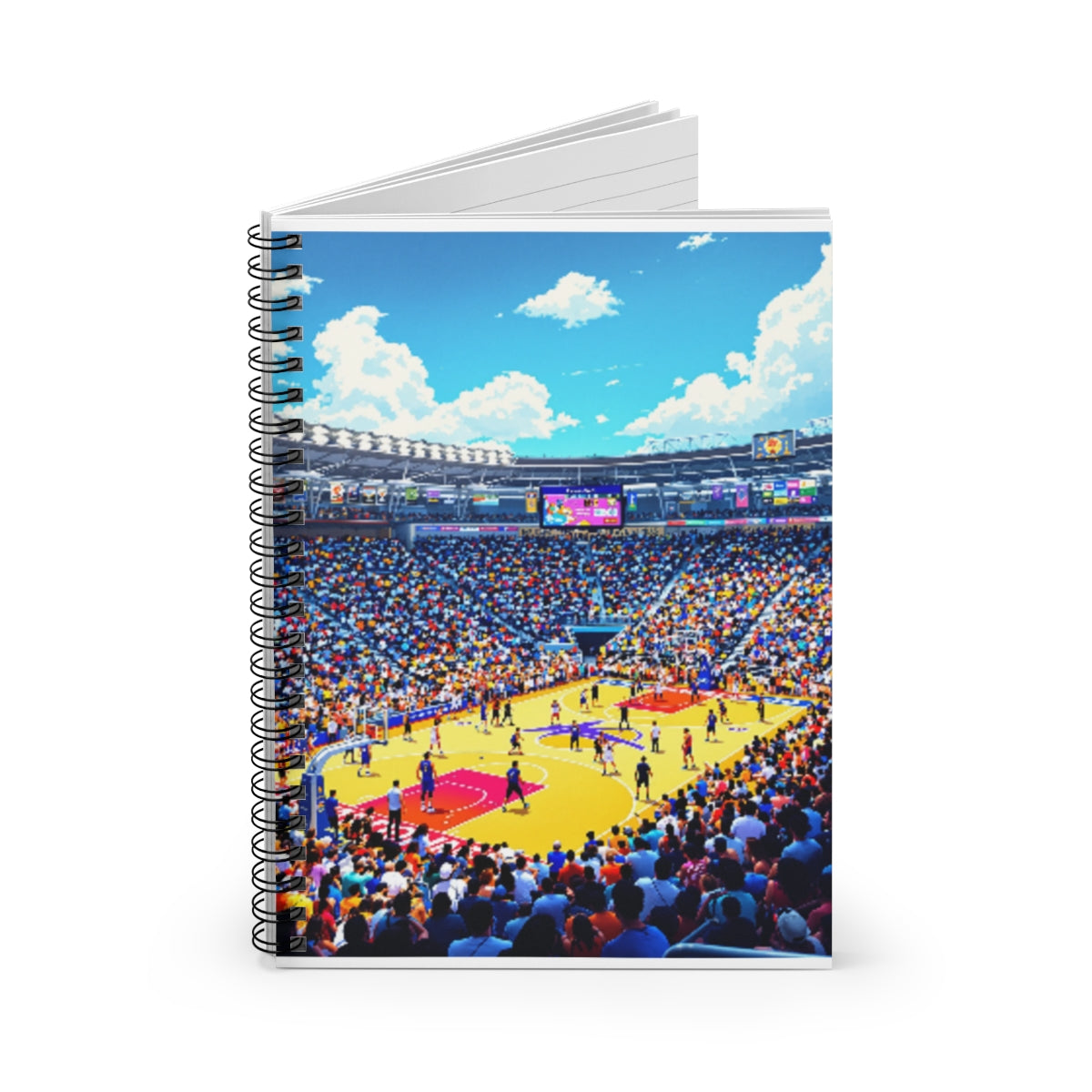 Size: One Size | Product: Basketball Court Action Art Notebook | Category: Unisex