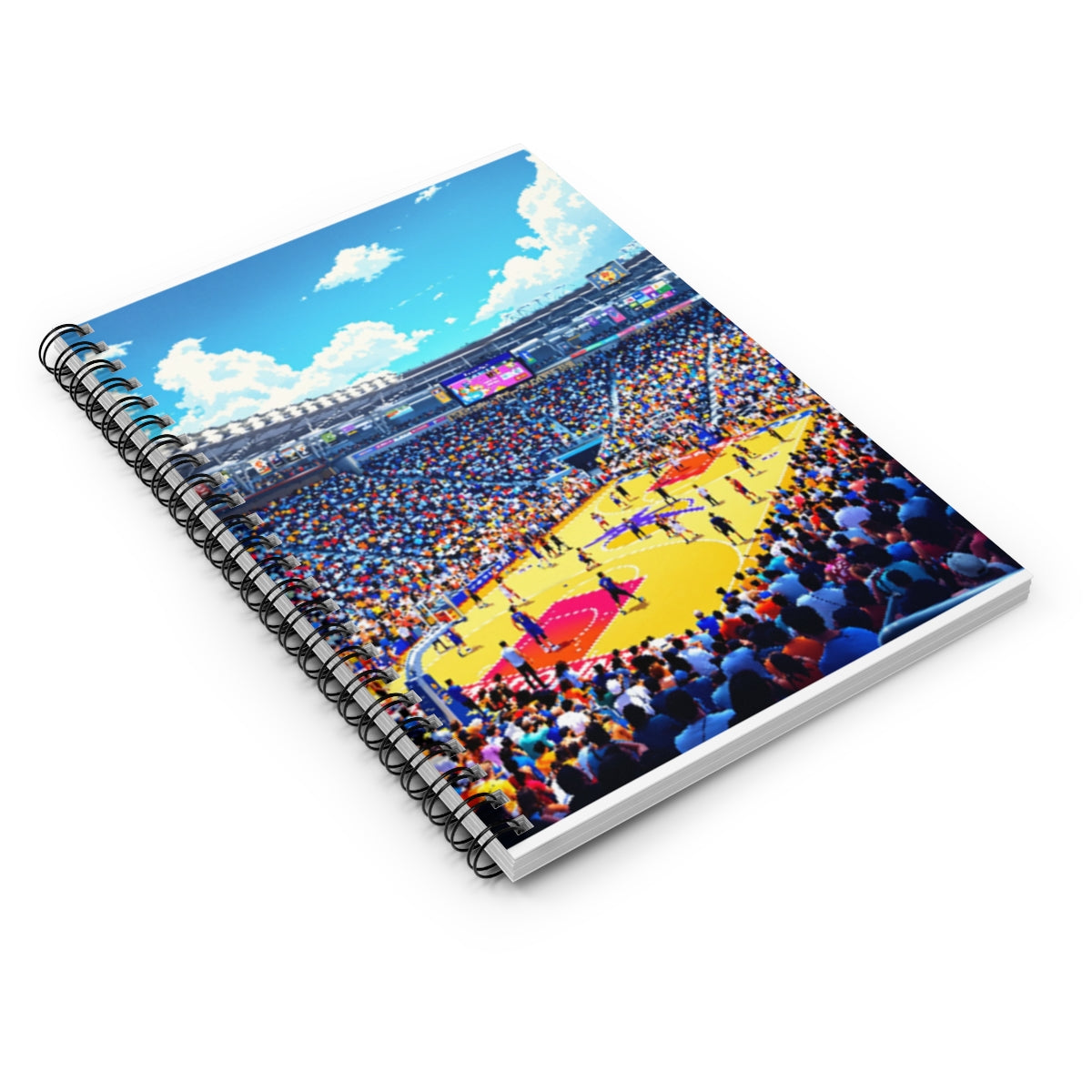 Size: One Size | Product: Basketball Court Action Art Notebook | Category: Unisex