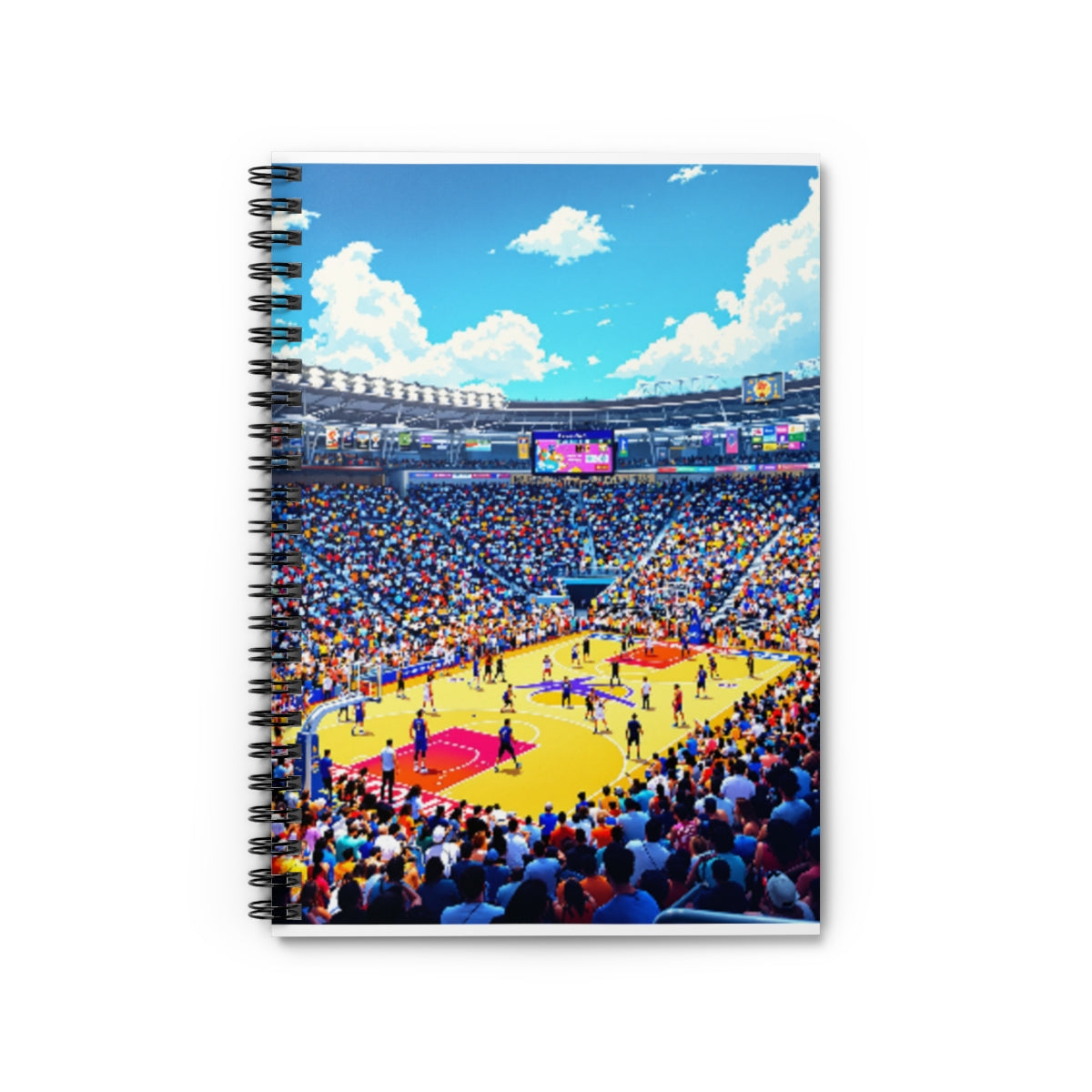 Size: One Size | Product: Basketball Court Action Art Notebook | Category: Unisex