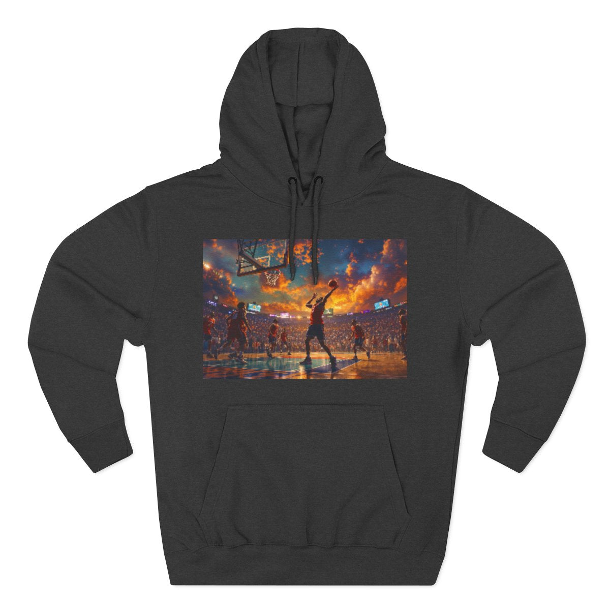 Color: Charcoal Heather | Size: S | Product: Basketball Game Vibrant Hoodie | Category: Unisex