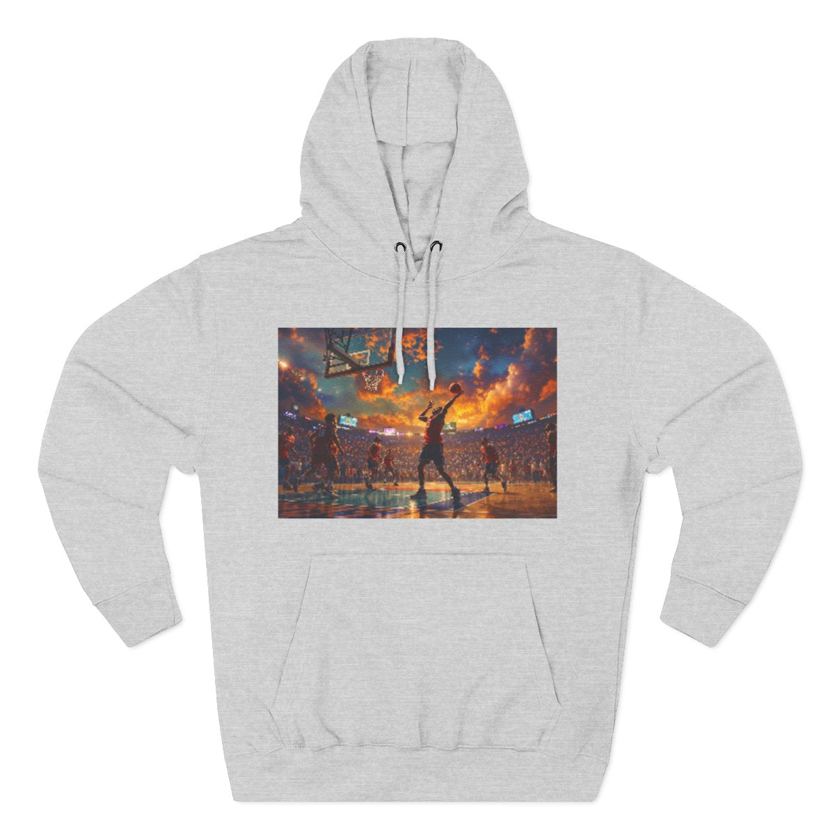 Color: Heather Grey | Size: S | Product: Basketball Game Vibrant Hoodie | Category: Unisex