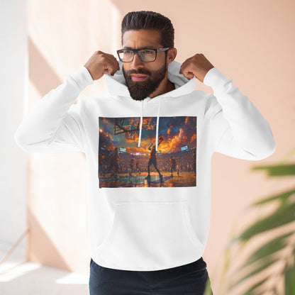 Color: White | Size: S | Product: Basketball Game Vibrant Hoodie | Category: Unisex