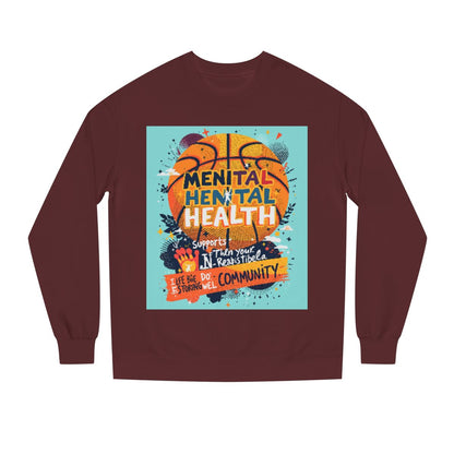 Color: Maroon | Size: XS | Product: Basketball Mental Health Awareness Crewneck | Category: Unisex