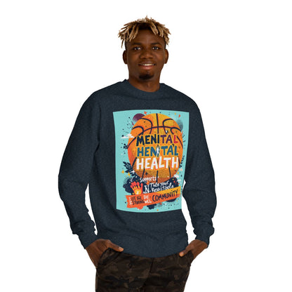Color: Classic Navy Heather | Size: XS | Product: Basketball Mental Health Awareness Crewneck | Category: Unisex