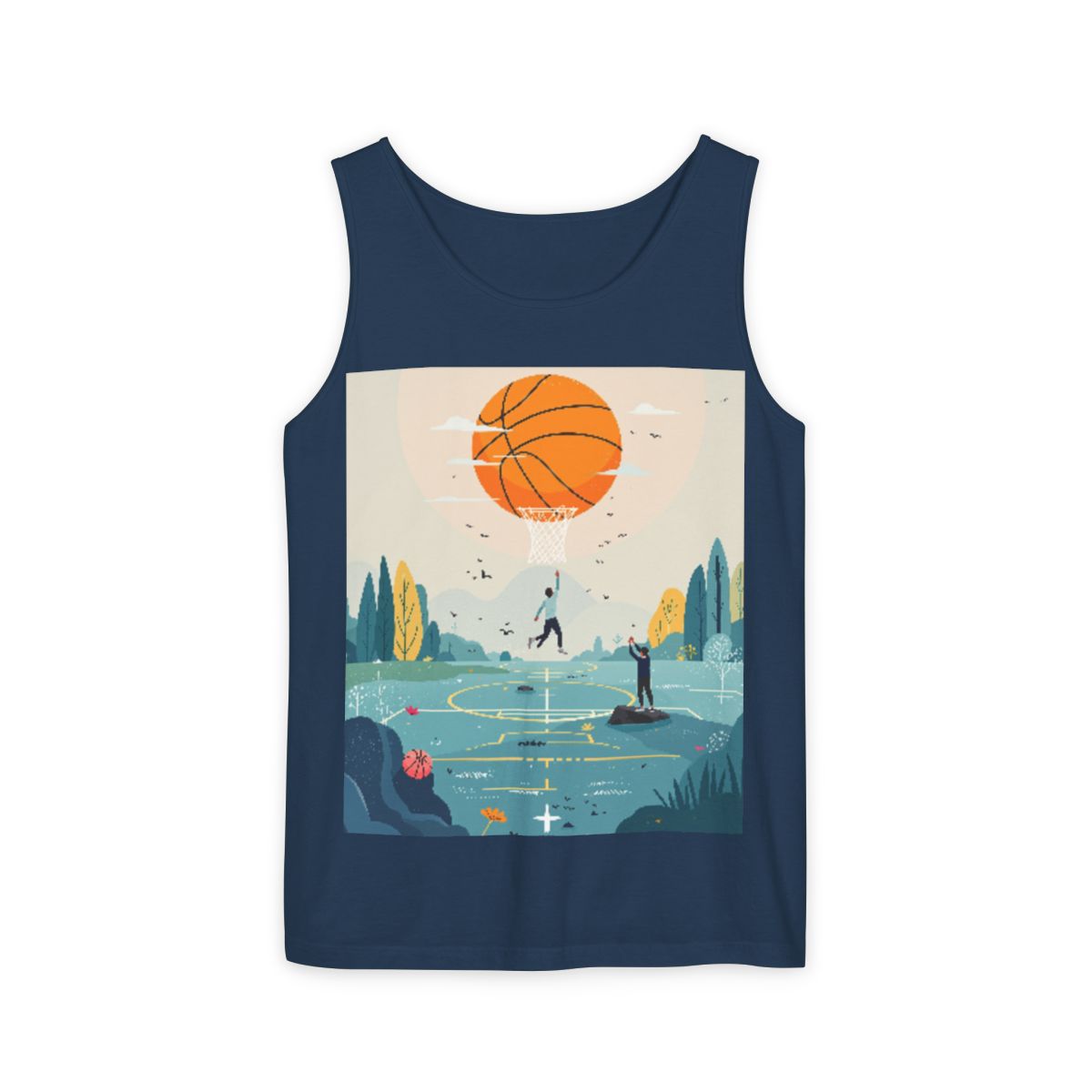 Color: True Navy | Size: S | Product: Basketball Mental Health Conceptual Tanktop | Category: Unisex