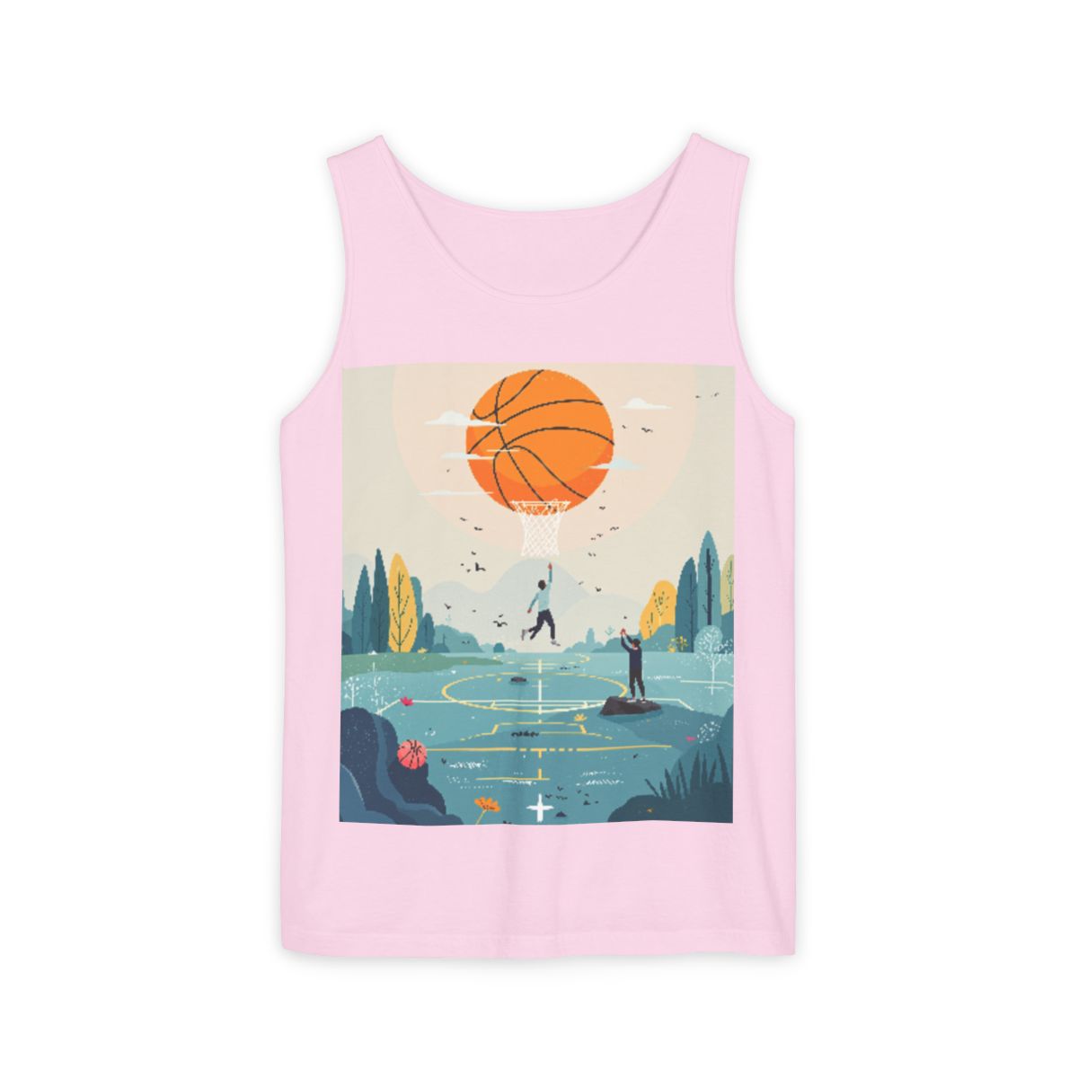 Color: Blossom | Size: S | Product: Basketball Mental Health Conceptual Tanktop | Category: Unisex