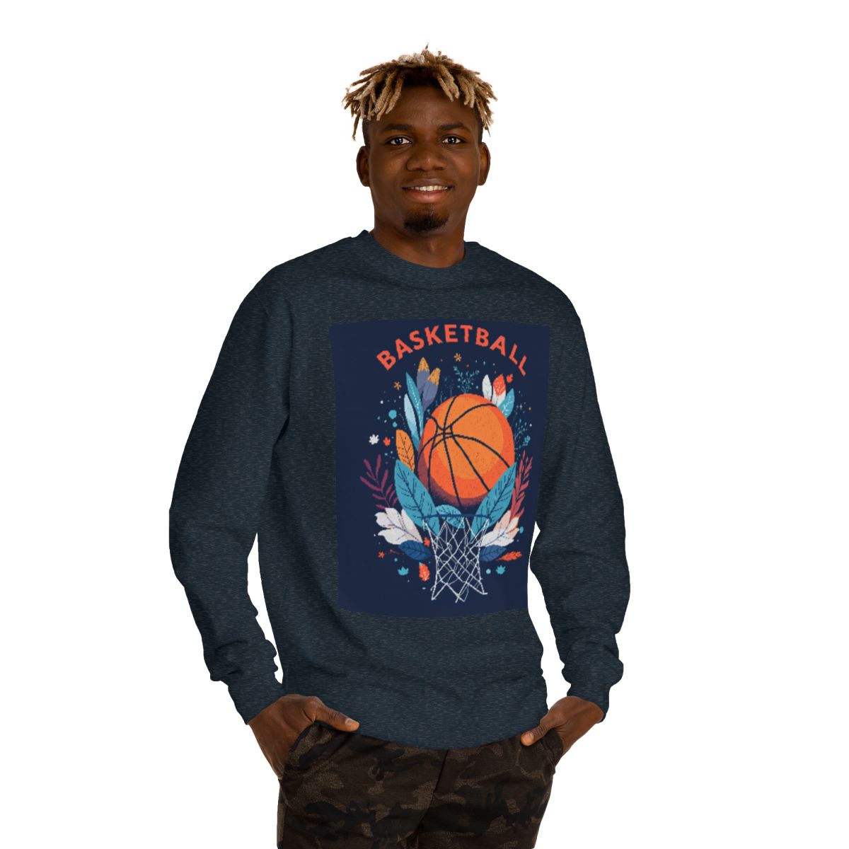 Color: Classic Navy Heather | Size: XS | Product: Basketball Mental Health Crewneck | Category: Unisex