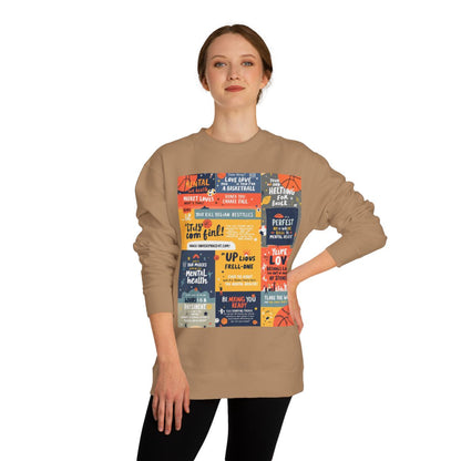Color: Sandstone | Size: XS | Product: Basketball Mental Health Inspirational Crewneck | Category: Unisex