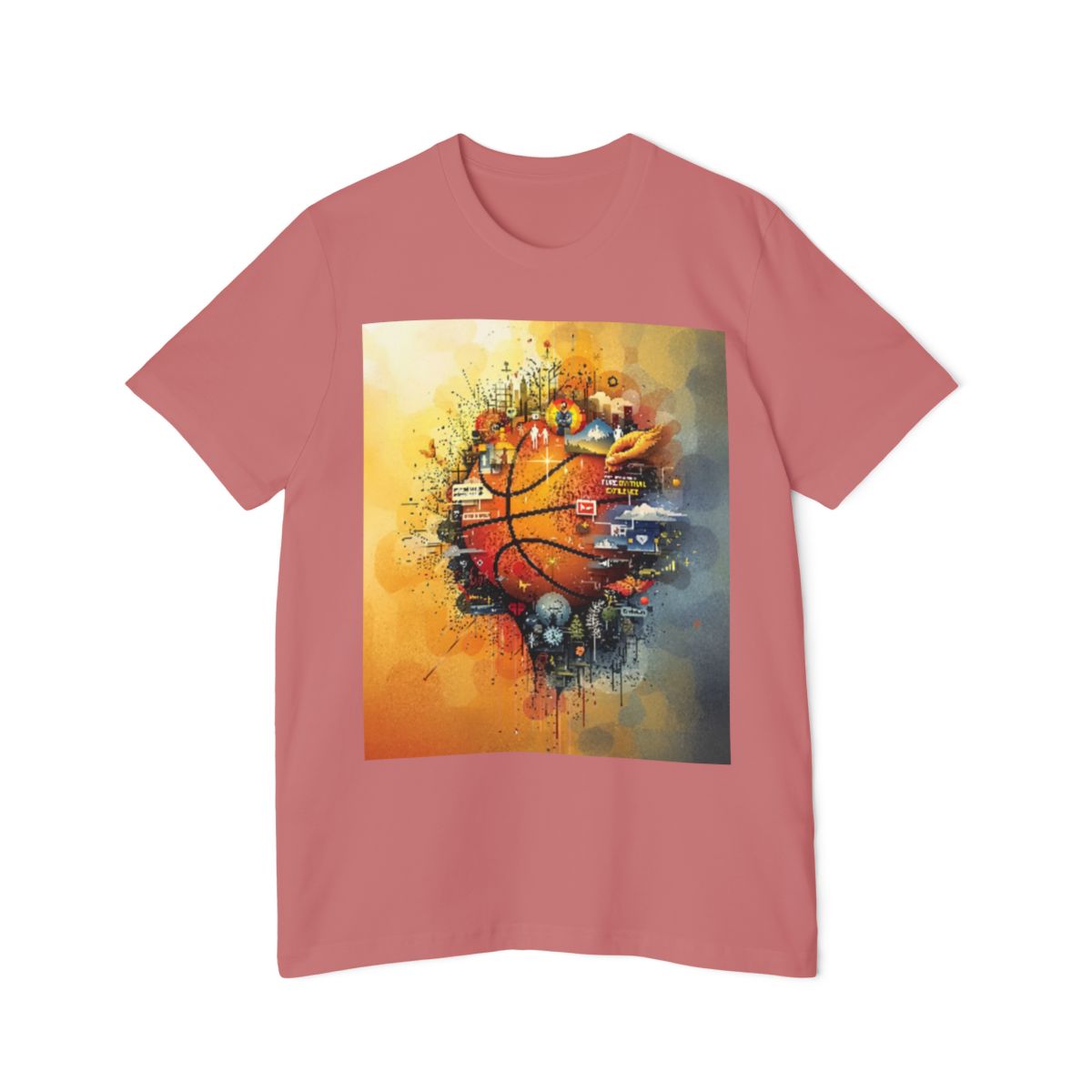 Color: Mauve | Size: XS | Product: Basketball Mental Resilience T-Shirt | Category: Unisex