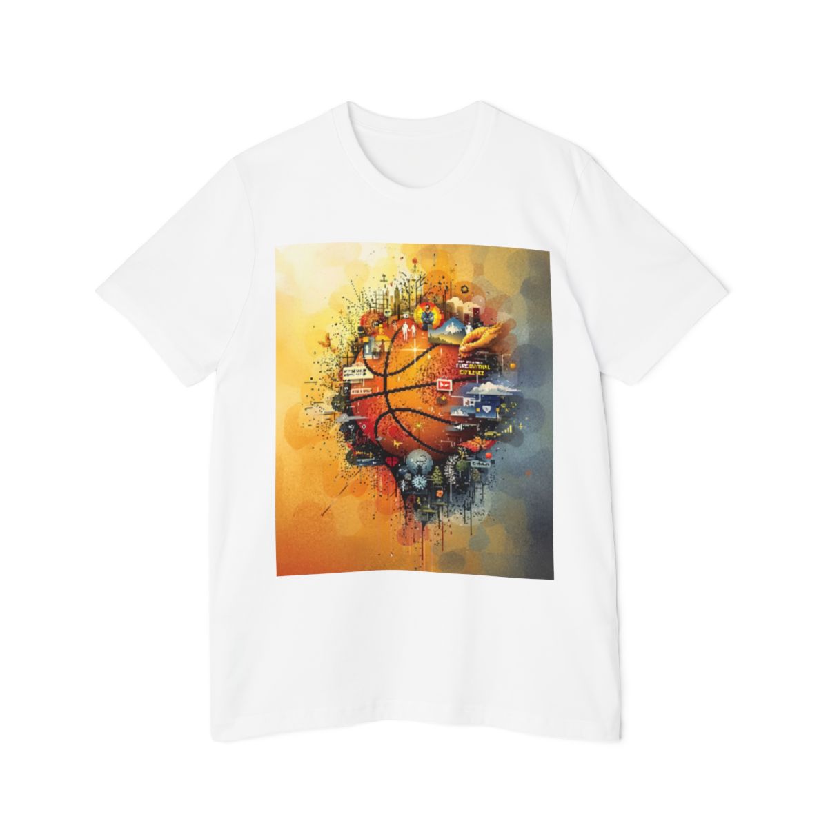 Color: White | Size: XS | Product: Basketball Mental Resilience T-Shirt | Category: Unisex