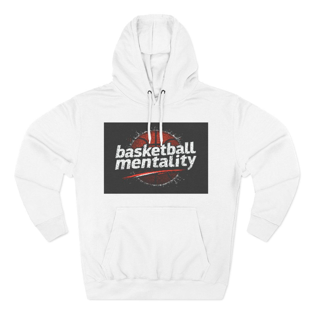 Color: White | Size: S | Product: Basketball Mentality Bold Graphic Hoodie | Category: Unisex