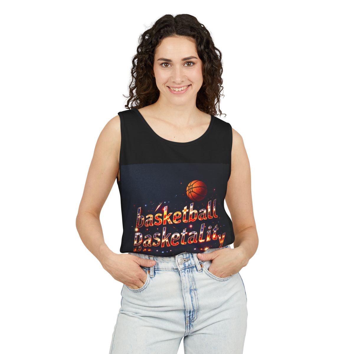 Color: Black | Size: XS | Product: Basketball Mentality Minimalist Tanktop | Category: Unisex