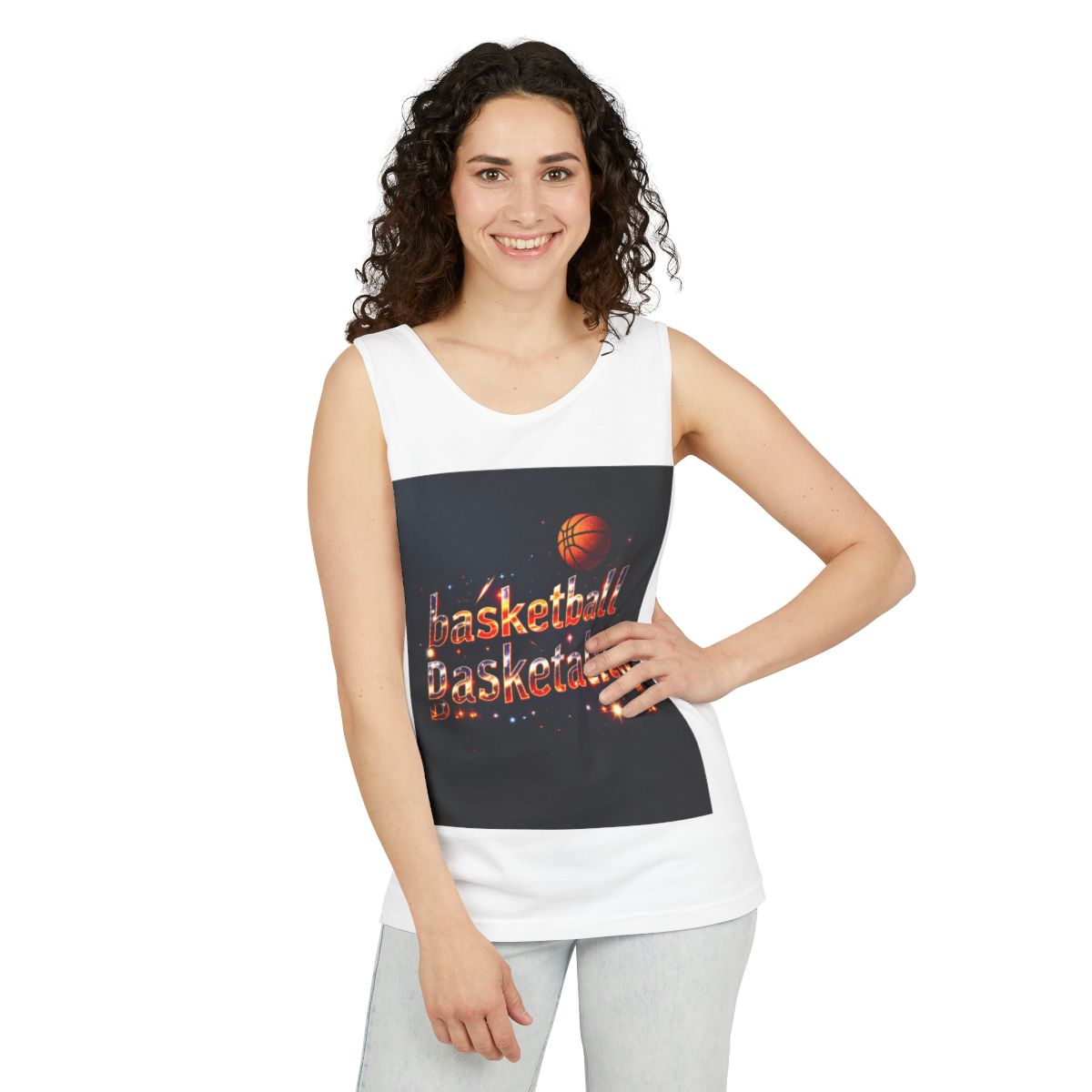 Color: White | Size: XS | Product: Basketball Mentality Minimalist Tanktop | Category: Unisex