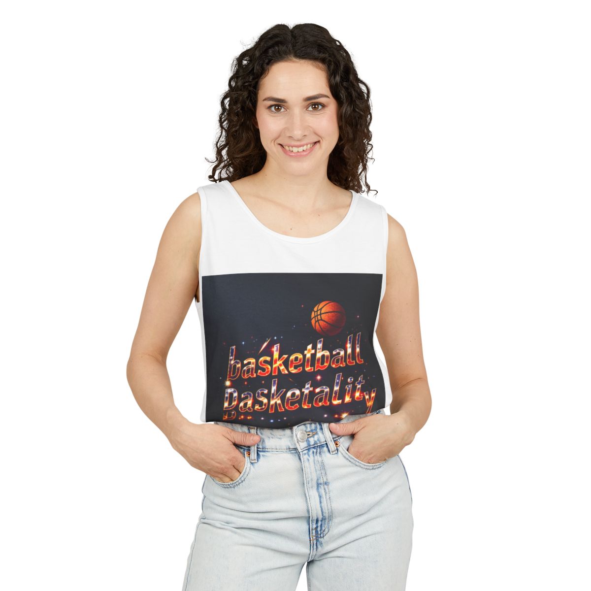 Color: White | Size: XS | Product: Basketball Mentality Minimalist Tanktop | Category: Unisex
