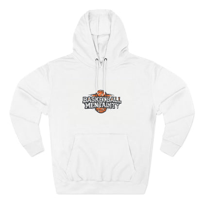 Color: White | Size: S | Product: Basketball Mentality Typography Hoodie | Category: Unisex