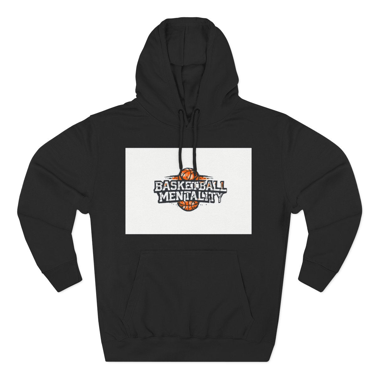 Color: Black | Size: S | Product: Basketball Mentality Typography Hoodie | Category: Unisex