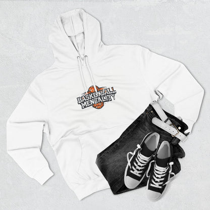 Color: White | Size: S | Product: Basketball Mentality Typography Hoodie | Category: Unisex