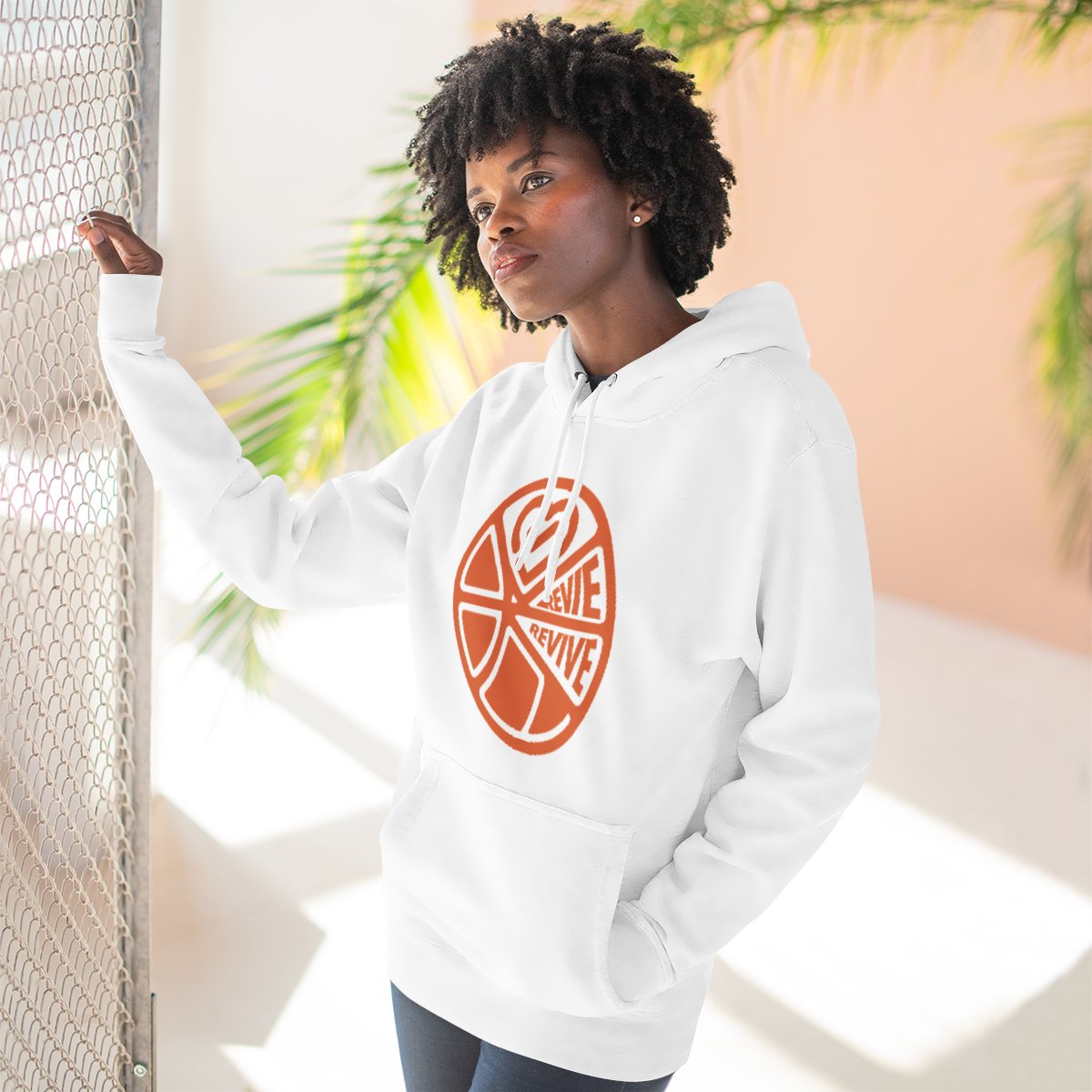 Color: White | Size: S | Product: Basketball Wellness Contemporary Logo Hoodie | Category: Unisex