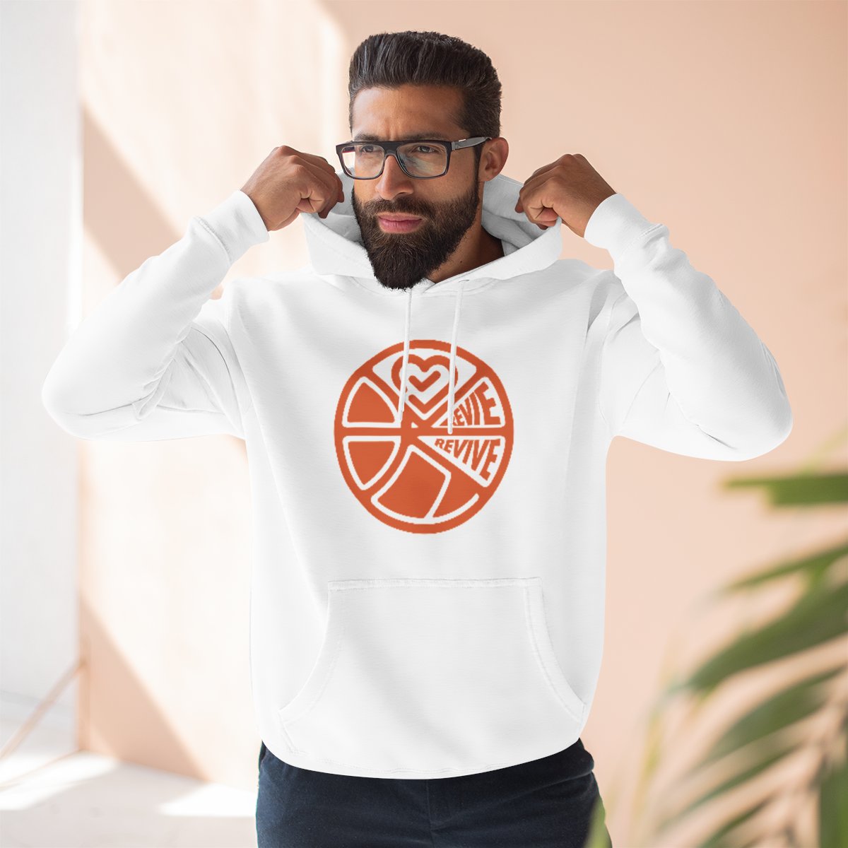 Color: White | Size: S | Product: Basketball Wellness Contemporary Logo Hoodie | Category: Unisex