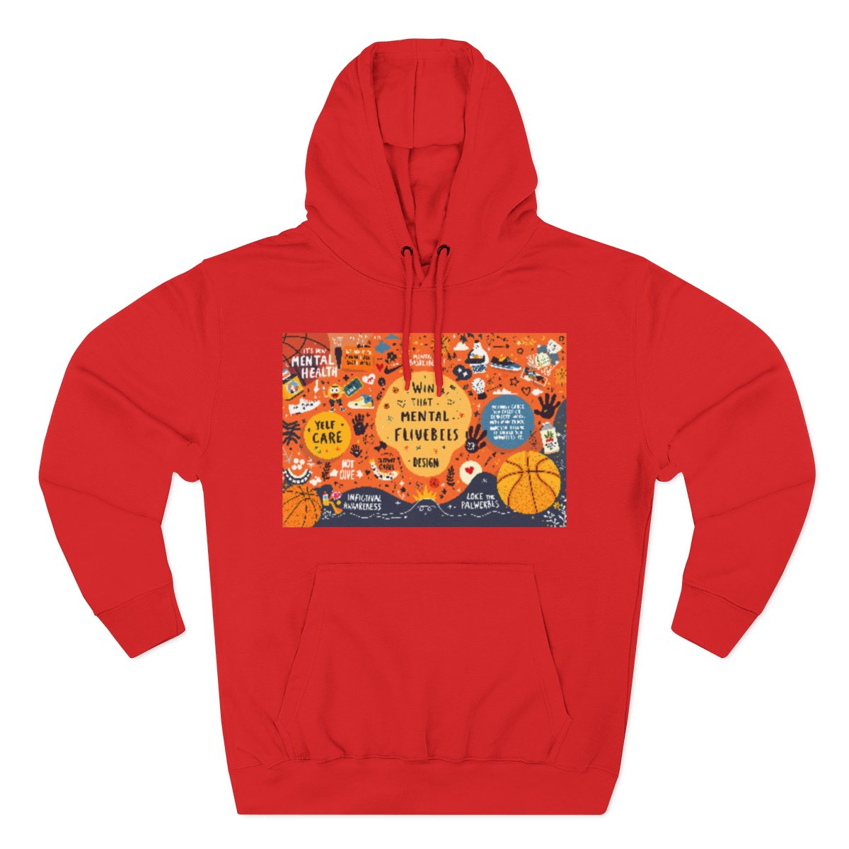 Color: Red | Size: S | Product: Basketball Wellness Inspirational Hoodie | Category: Unisex