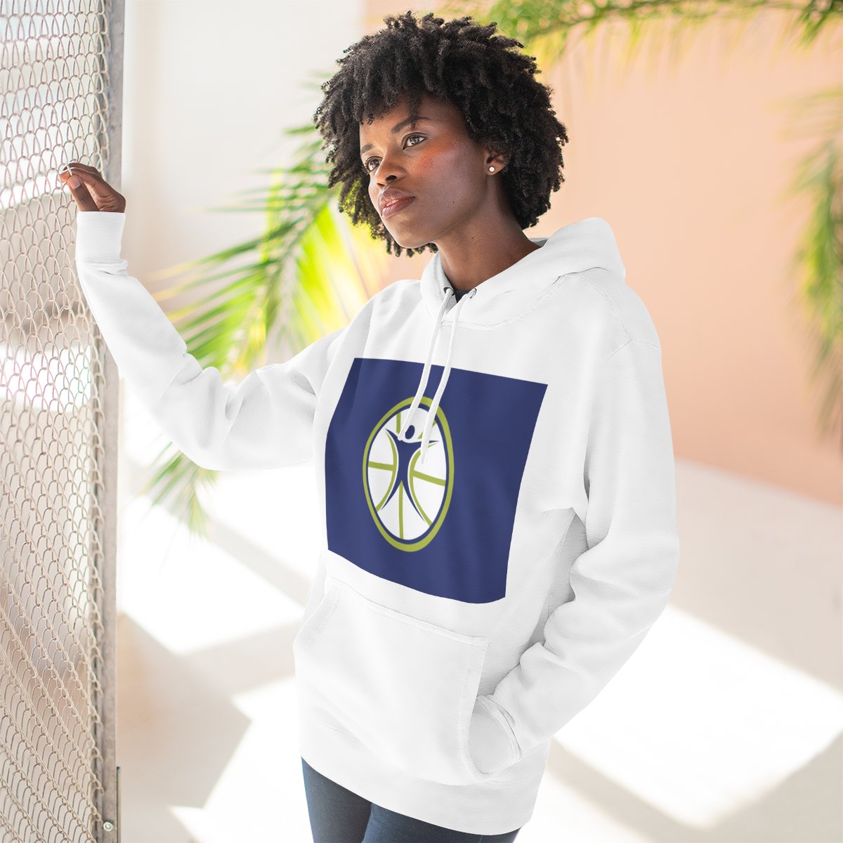 Color: White | Size: S | Product: Basketball Wellness Inspired Hoodie | Category: Unisex