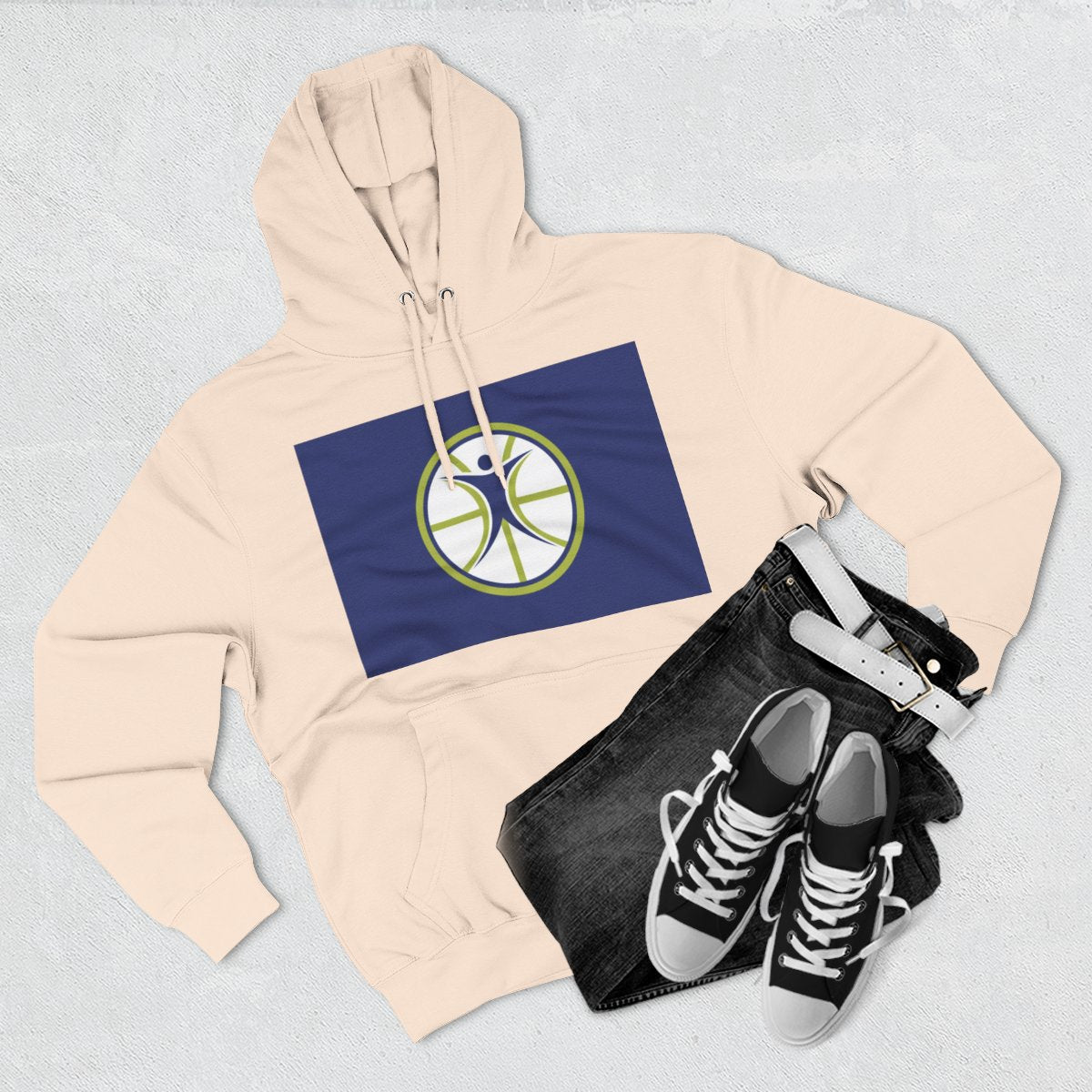Color: Pale Pink | Size: S | Product: Basketball Wellness Inspired Hoodie | Category: Unisex