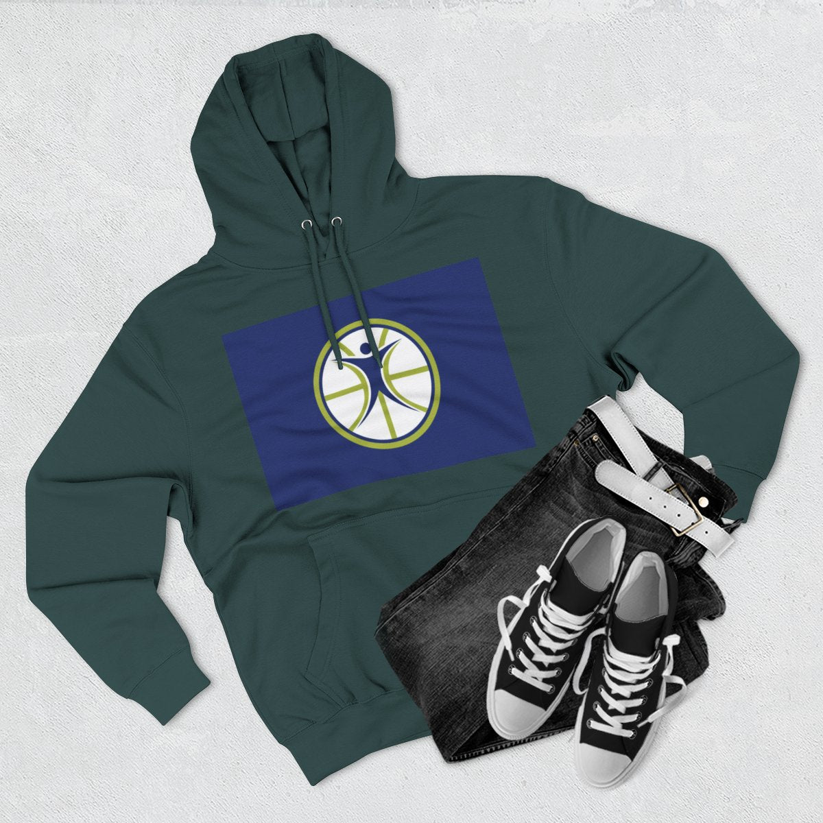 Color: Sports Green | Size: S | Product: Basketball Wellness Inspired Hoodie | Category: Unisex