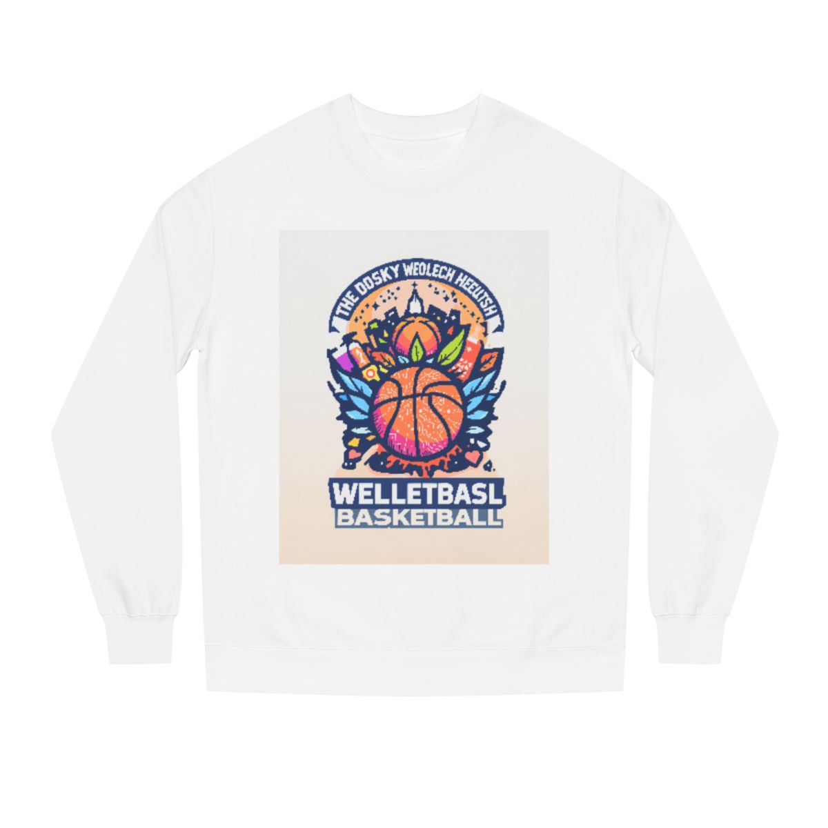 Color: White | Size: XS | Product: Basketball Wellness Logo Crewneck | Category: Unisex