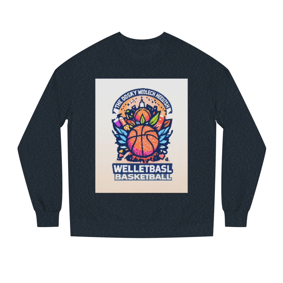 Color: Classic Navy Heather | Size: XS | Product: Basketball Wellness Logo Crewneck | Category: Unisex