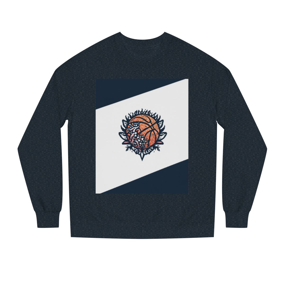 Color: Classic Navy Heather | Size: XS | Product: Basketball Wellness Logo Crewneck | Category: Unisex