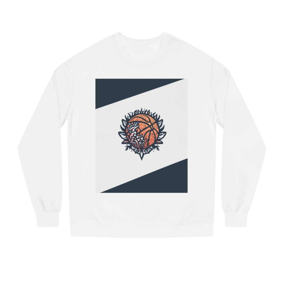 Color: White | Size: XS | Product: Basketball Wellness Logo Crewneck | Category: Unisex