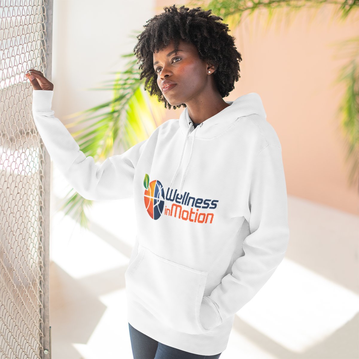 Color: White | Size: S | Product: Basketball Wellness Logo Hoodie | Category: Unisex