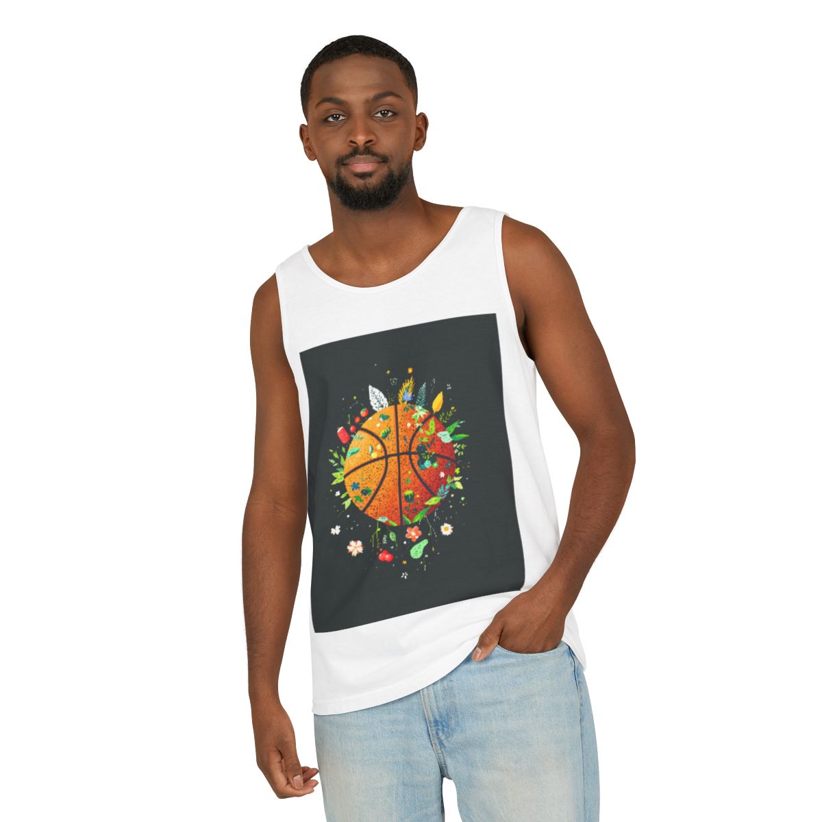 Color: White | Size: XS | Product: Basketball Wellness Logo Tanktop | Category: Unisex