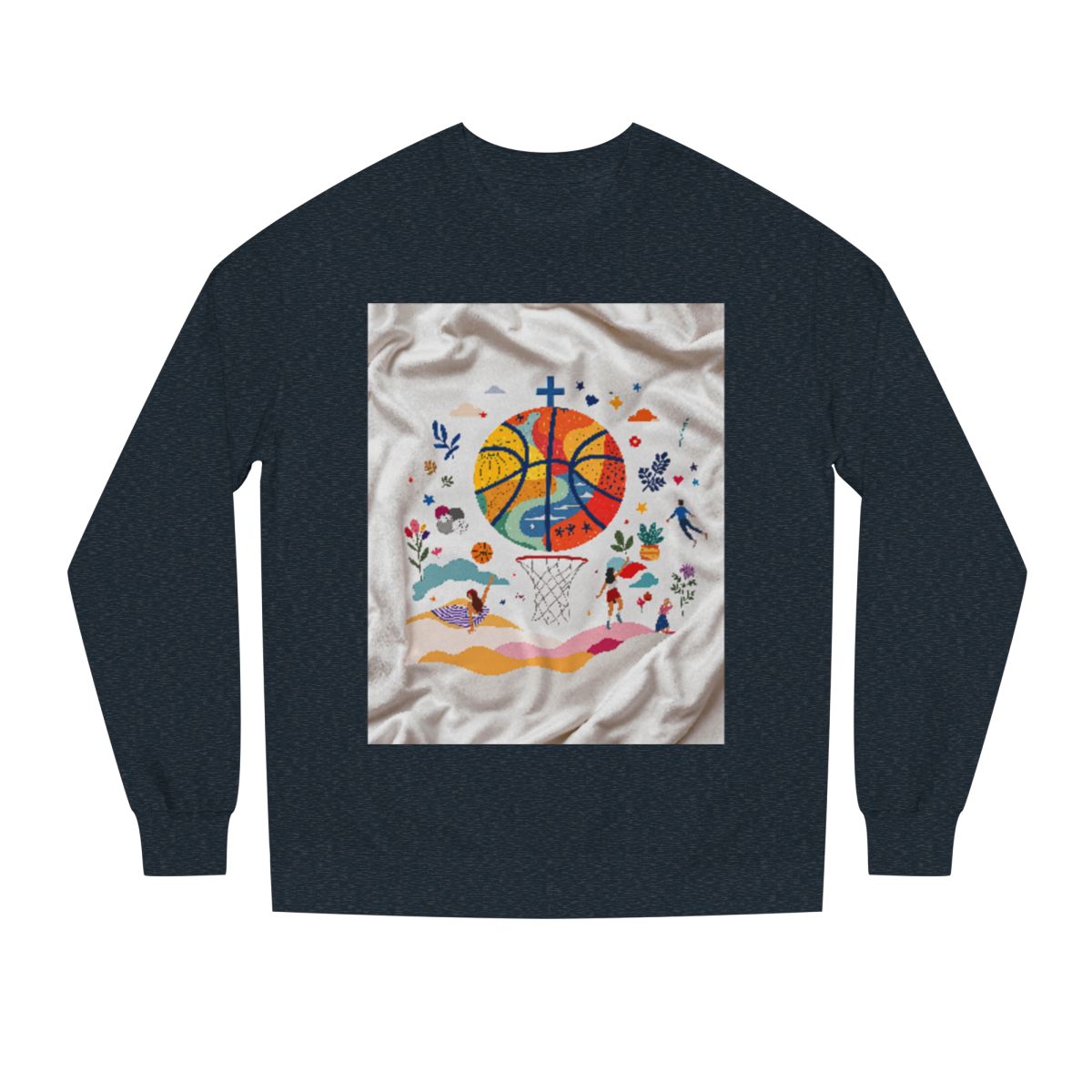 Color: Classic Navy Heather | Size: XS | Product: Basketball Wellness Mindful Crewneck | Category: Unisex