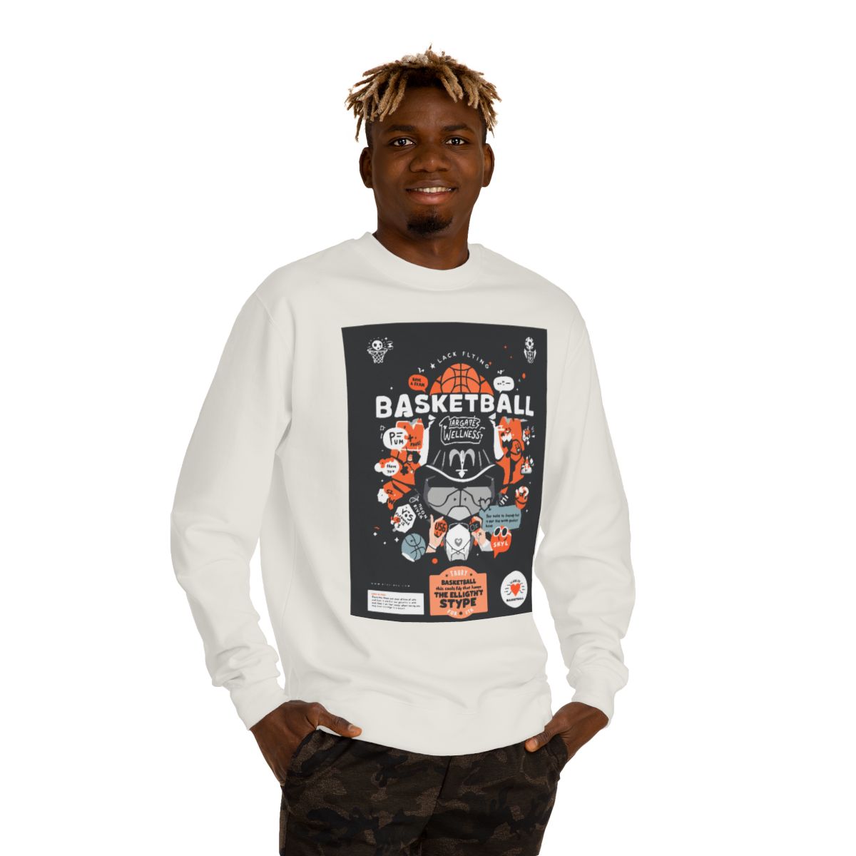 Color: Bone | Size: XS | Product: Basketball Wellness Theme Crewneck | Category: Unisex